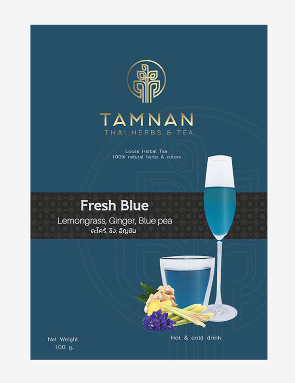 blue herbal tea tamnan tea